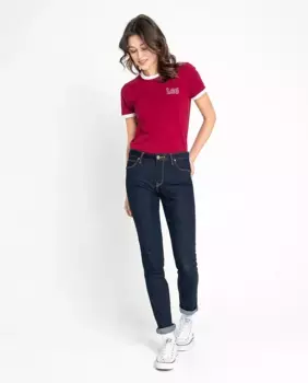 Женские узкие джинсы Elly slim средней посадки синего цвета Lee, синий