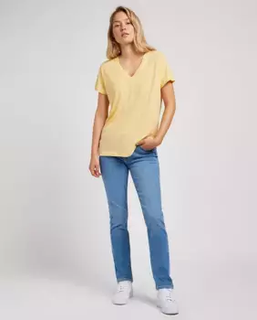 Женские узкие джинсы Elly средней посадки синего цвета Lee, синий