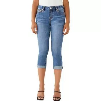 Женские узкие джинсы-капри True Religion, цвет forgotten path