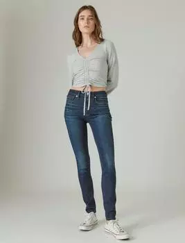 Женские узкие джинсы Lucky Brand Bridgette, темно-синий