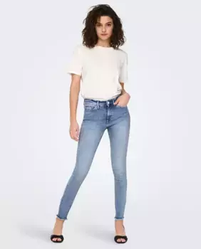 Женские узкие джинсы с необработанным краем Only, синий