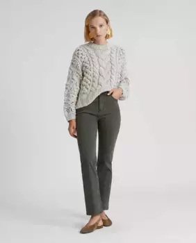 Женские узкие джинсы с пятью карманами Simorra, зеленый