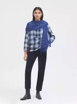 Женские узкие джинсы с застежкой-молнией и накладными карманами Nice Things, тёмно-синий