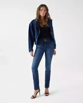 Женские узкие джинсы Secret push в приталенных стирках Salsa Jeans, синий