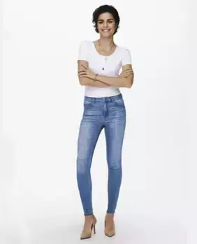 Женские узкие джинсы со средней посадкой на талии Only, синий