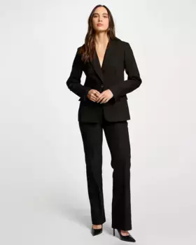 Женские узкие прямые брюки из однотонной ткани Morgan, черный