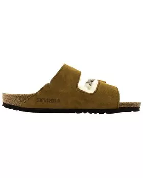 Женские узкие сандалии Birkenstock из овчины Аризона, коричневый