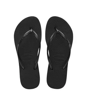 Женские узкие шлепанцы на плоской платформе Havaianas, черный