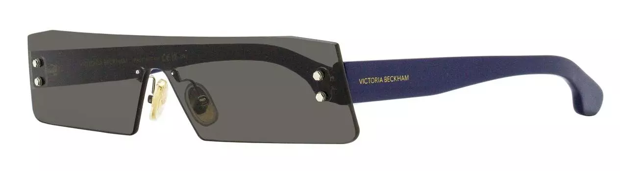 Женские узкие солнцезащитные очки Victoria Beckham VB241S 414 синего цвета 62 мм