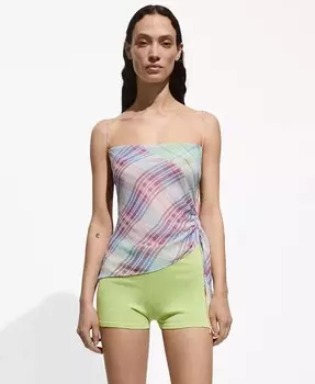 Женские узкие трикотажные шорты MANGO, желтый