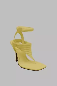 Женские вьетнамки масляно-желтого цвета GIA BORGHINI