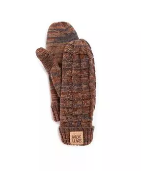 Женские варежки с нашивками с помпонами, цвет Liberty Blue, один размер Muk Luks, синий