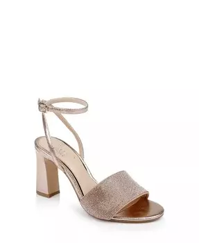 Женские вечерние босоножки Hattie на блочном каблуке Jewel Badgley Mischka, розовый