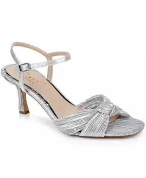 Женские вечерние босоножки Hydee Knot на шпильке Jewel Badgley Mischka, серый