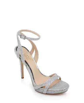 Женские вечерние босоножки на платформе Arianna с каблуком-стилетом Jewel Badgley Mischka, серебряный