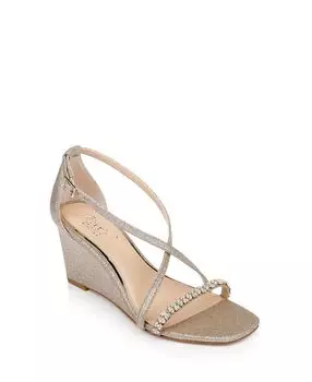 Женские вечерние босоножки на танкетке Adelynn Jewel Badgley Mischka, золотой