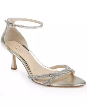 Женские вечерние сандалии Vani с закругленным носком Jewel Badgley Mischka, золотой