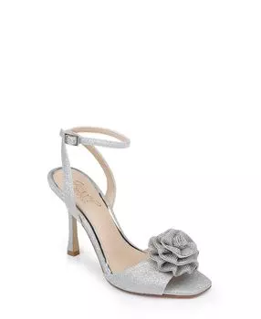 Женские вечерние сандалии Vida с квадратным носком Jewel Badgley Mischka