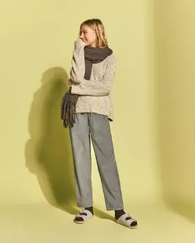 Женские вельветовые брюки морковки с мятым узором Southern Cotton, зеленый