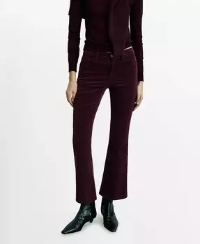 Женские вельветовые джинсы Bootcut MANGO, фиолетовый