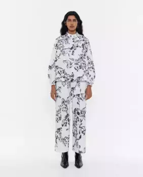 Женские вельветовые прямые брюки с принтом Bimba y Lola, серый