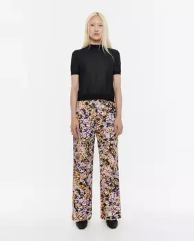 Женские вельветовые прямые брюки с принтом Bimba y Lola, черный