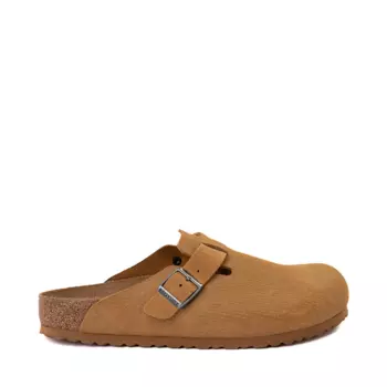 Женские вельветовые сабо Birkenstock Boston, цвет Cork Brown