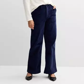 Женские вельветовые широкие брюки Sonoma Goods For Life, цвет Velocity Blue