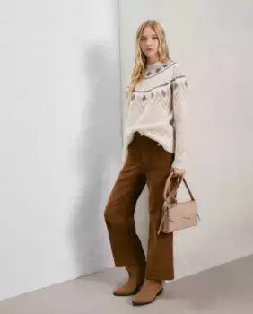 Женские вельветовые укороченные брюки Easy Wear, цвет Tostado