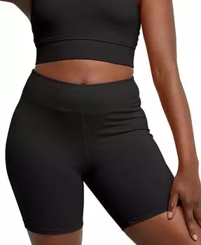 Женские велосипедки из эластичного джерси Originals с высокой посадкой Hanes, черный