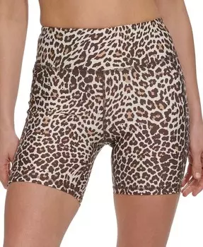 Женские велосипедки со средней посадкой с животным принтом DKNY, бежевый