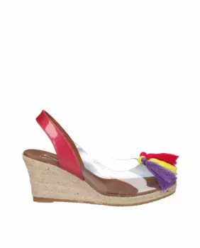 Женские виниловые эспадрильи на танкетке с кисточками Viguera, мультиколор