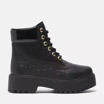 Женские водонепроницаемые ботинки на платформе Stone Street Timberland Premium 6 дюймов, цвет Black Full-Grain