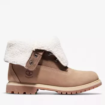 Женские водонепроницаемые ботинки Timberland Authentics с закругленным верхом, цвет Light Brown Nubuck