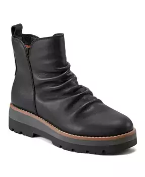 Женские водонепроницаемые ботинки Yonder с плиссировкой и массивной подошвой Earth, черный