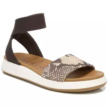 Женские водоотталкивающие гладиаторские сандалии из Кипра Zodiac, цвет black/taupe/snake print