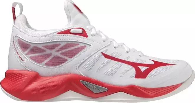 Женские волейбольные кроссовки Mizuno Wave Dimension, белый/красный