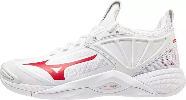 Женские волейбольные кроссовки Mizuno Wave Momentum 2, белый/красный