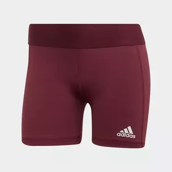 Женские волейбольные шорты adidas Techfit, цвет Team Maroon / White