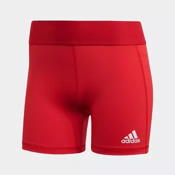 Женские волейбольные шорты adidas Techfit, цвет Team Power Red / White