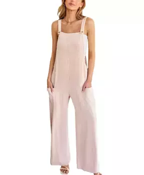 Женские вязаные комбинезоны с широкими штанинами Cupshe, коричневый/бежевый