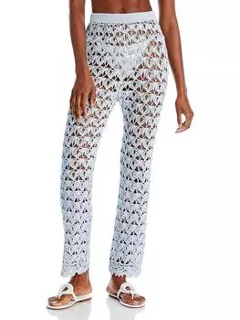 Женские вязаные крючком брюки Cover-Up Capittana, светло-голубой