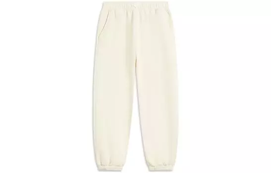 Женские вязаные спортивные штаны LiNing x YINGXIONGLIANMENGPOLUO цвета экрю, Ecru