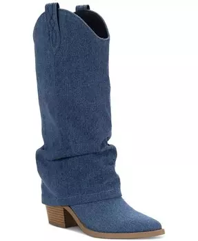 Женские высокие ботинки Bryynn с открытыми манжетами Sun + Stone, синий
