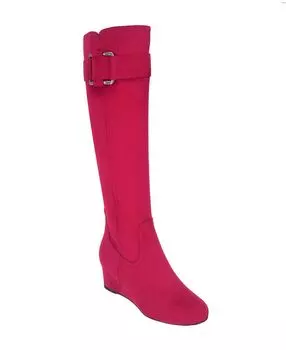 Женские высокие ботинки Genia на эластичной танкетке и пене с эффектом памяти Impo, красный