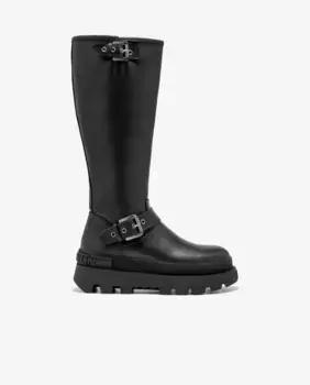 Женские высокие ботинки с пряжкой и спортивной подошвой D.Franklin, черный