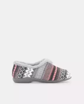 Женские высокие домашние тапочки с принтом Latouche, цвет 820 Gris Medio