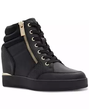 Женские высокие кеды Ereliclya на танкетке со шнуровкой и молнией ALDO, черный