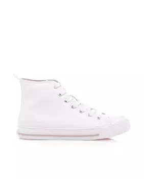 Женские высокие кеды из парусины с деталями в пол Mustang, белый