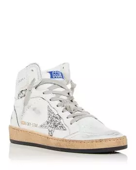 Женские высокие кеды Sky Star Golden Goose, цвет White